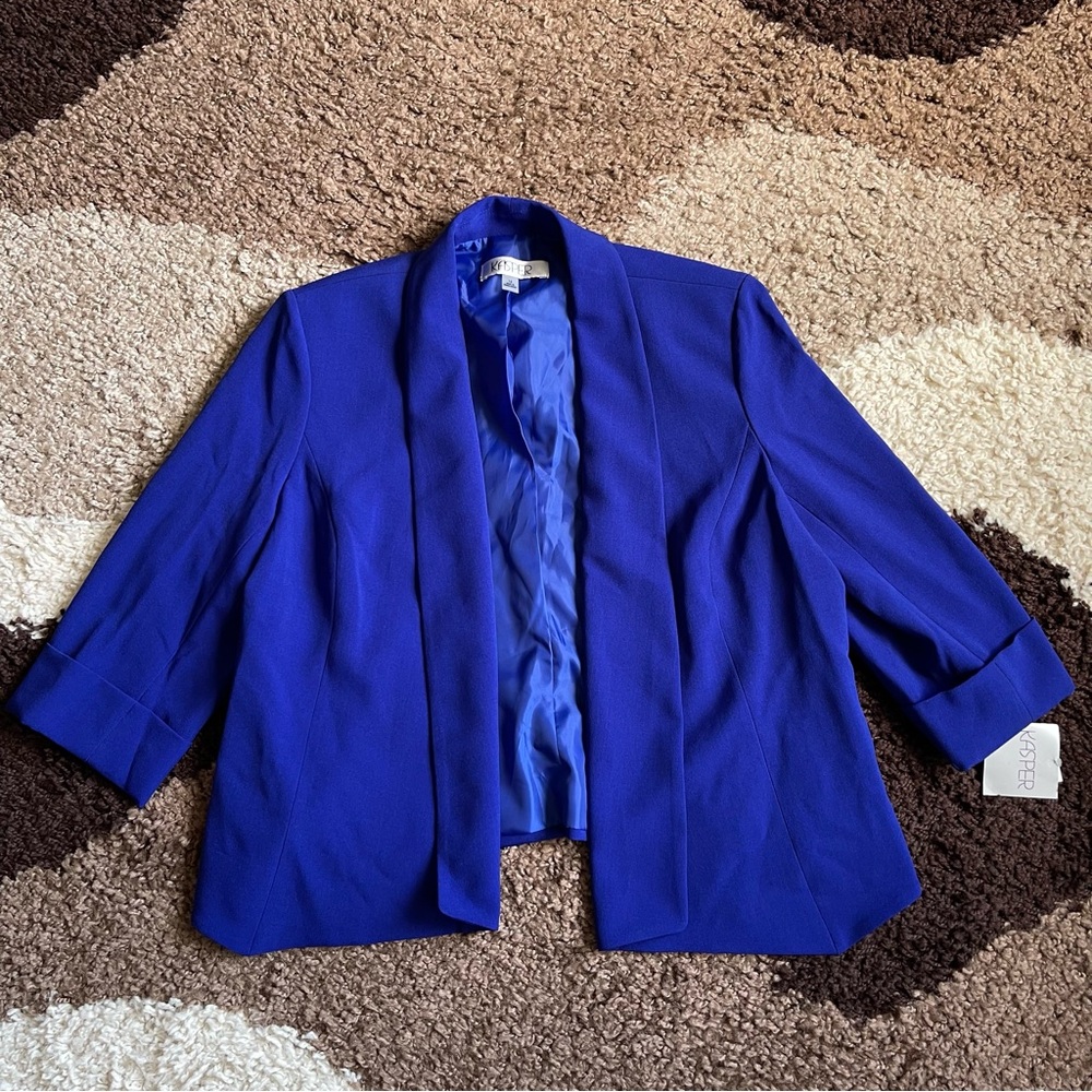 Kasper Open-Front Soft Blazer With Cuffed Sleeves… - image 2